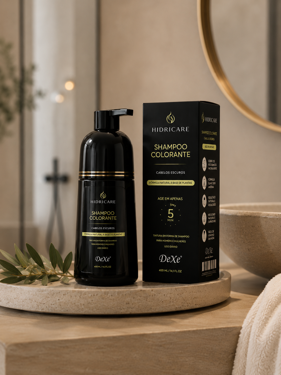 Shampoo Tonalizante Black Hair Dye